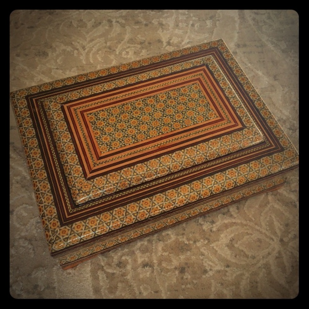 Persian Wooden Jewelry Storage Box